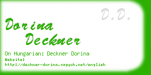 dorina deckner business card